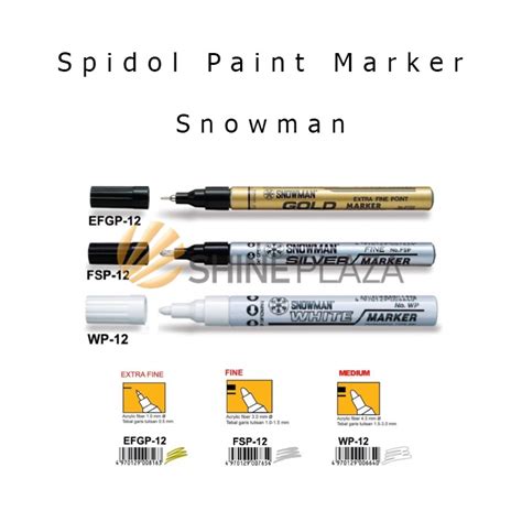 Jual Spidol Cat Permanent Paint Marker White Gold Silver Color Snowman