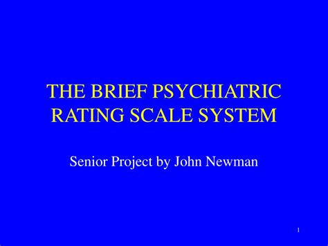 Ppt The Brief Psychiatric Rating Scale System Powerpoint Presentation