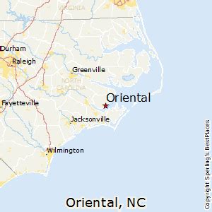 Oriental North Carolina Map - World Map Wall Sticker