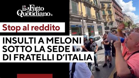 Cori Contro Meloni Sotto Sede Di Fratelli D Italia Durante Protesta