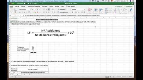 Cómo calcular el Indice de Frecuencia de Accidentes YouTube