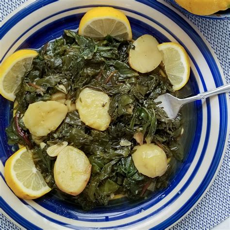 Horta (Greens) With Potatoes - Heart Healthy Greek