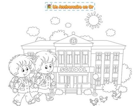 Coloriage Rentrée Scolaire Un Anniversaire en Or