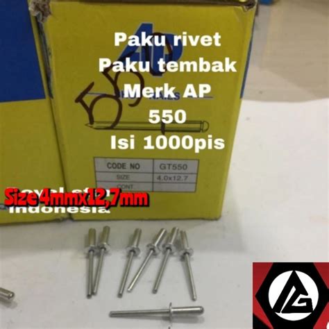 Jual Perkotak Paku Rivet AP Nichie 550 Size 4mm X 11mm Isi 1000 Pcs