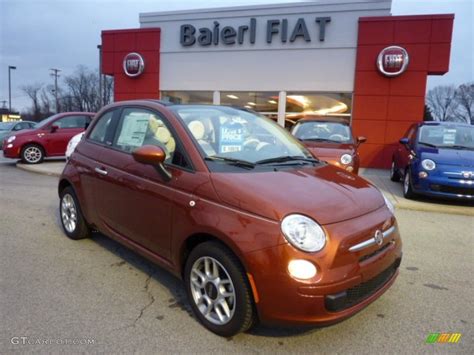 2012 Rame Copper Orange Fiat 500 C Cabrio Pop 73539030 Photo 3