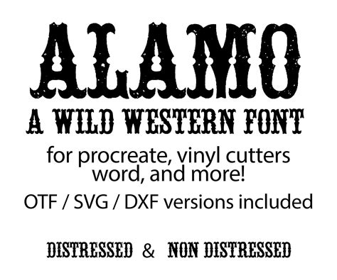 Fuente Alamo Svg Rodeo Font Svg Distressed Western Font Etsy