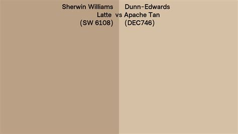 Sherwin Williams Latte SW 6108 Vs Dunn Edwards Apache Tan DEC746