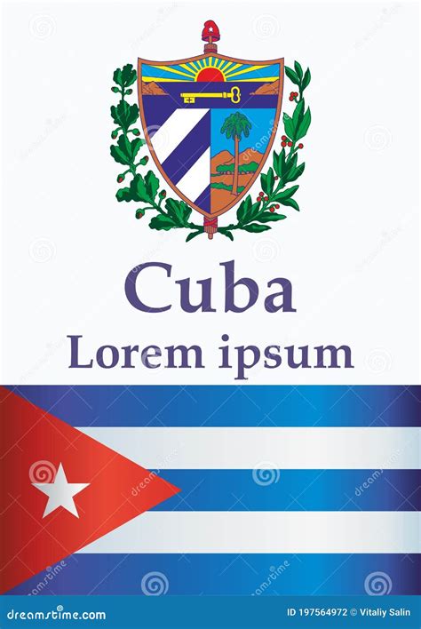 Flag Of Cuba Republic Of Cuba Vector Illustration Stock Vector