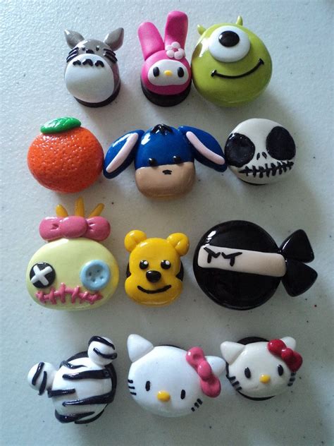 Polymerclay Magnets All By Claysnstuff Clay Magnets Polymer Clay