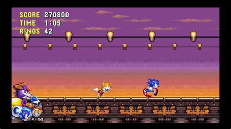 Sonic Triple Trouble 16 Bit Sunset Park Zone Act 3 Sonic And Tails