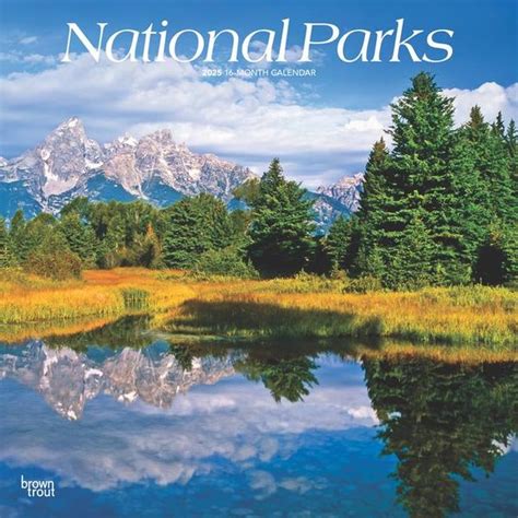 Browntrout National Parks 2025 12 X 24 Inch Monthly Square Wall