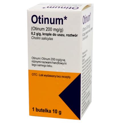 Otinum krople do uszu 10 g import równoległy Pharmapoint Apteline pl