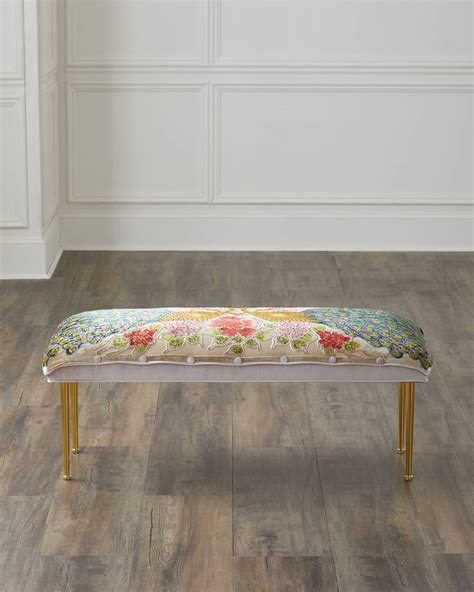 Haute House Blush Peacock Bench Horchow