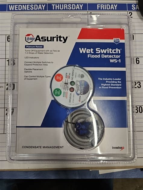 Asurity Wet Switch Floor Detector Ws 1 Ebay