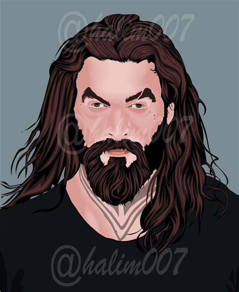 Jason Momoa vector art. | Portrait design, Vector portrait, Portrait