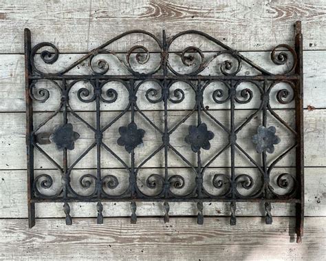 Antique Garden Fence Wrought Iron Flower Gate Victorian Gate Outdoor