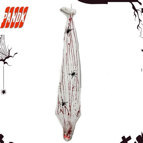 6Ft Halloween Light Up Cocoon Corpse With Sound Pandx Decorations