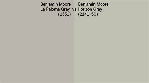 Benjamin Moore La Paloma Gray Vs Horizon Gray Side By Side Comparison