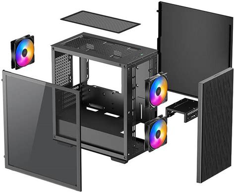 Deepcool MATREXX 40 3FS Micro ATX Case With Tempered Glass Panel Up To