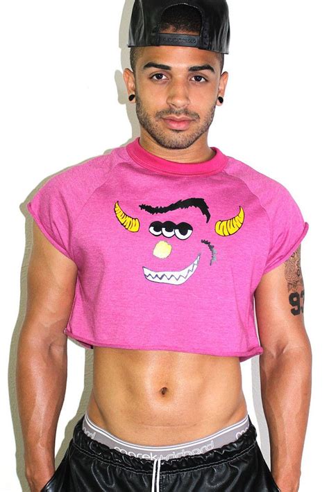 Monster Crop Sweatshirt Pink Crop Tops For Men Mens Crop Top Crop Tops