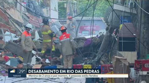 Prédio de quatro andares desaba em Rio das Pedras Duas pessoas