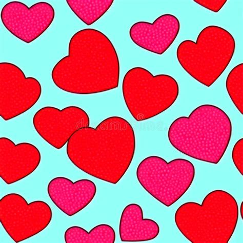 Valentine Seamless Hearts Pattern Stock Photo Image Of Decoration