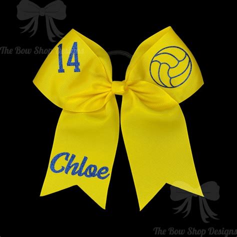 Volleyball Hair Bows Etsy