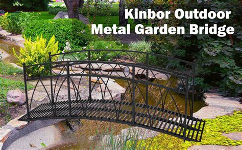 Kinbor Garden Bridge 8 Ft Metal Arched Bridges With