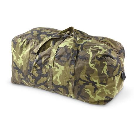 Czech Military Issue Duffel Bag Woodland Camo Used 608459 Duffle Bags At Sportsman S Guide