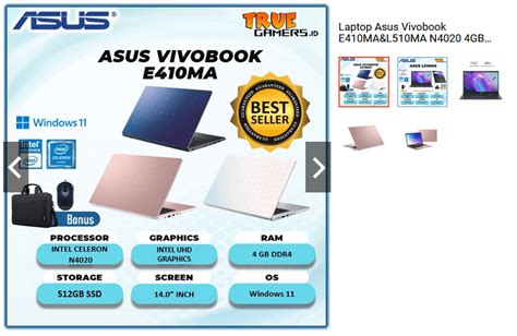 Daftar Harga Asus Vivobook Promo Juli 2022