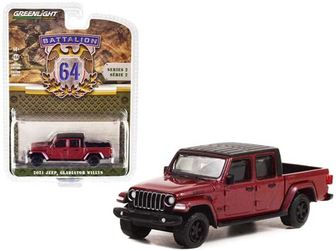 2021 Jeep Gladiator Willys Truck Snazzberry Red Met Wblack Top Battalion 64 Release 2 164