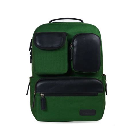 Polyester Bagstud Amaze Green Laptop Backpack Capacity 14 Litres At