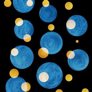 Deep Blue Circles Painting By Frank Tschakert Fine Art America