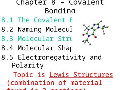 PPTX Chapter 8 Covalent Bonding 8 1The Covalent Bond 8 2 Naming