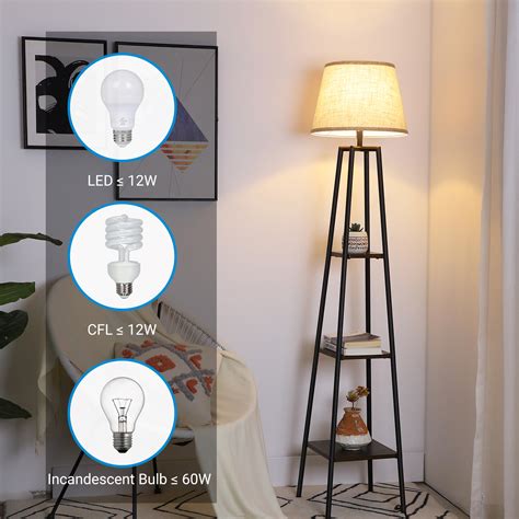 DEWENWILS 65 inch LED Corner Tripod Free Standing Floor Lamp with ...