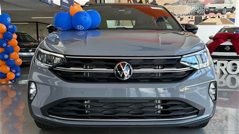 Novo Volkswagen Nivus Highline Cinza Moonstone Teto Preto