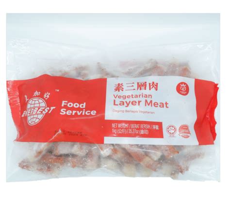 Vegetarian Layer Meat 素三层肉 1kg EverBest Halal Tian Xin Su Shi Bao Dian