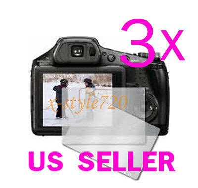 3x Sony CyberShot DSC HX100V Clear LCD Screen Protector Guard Cover