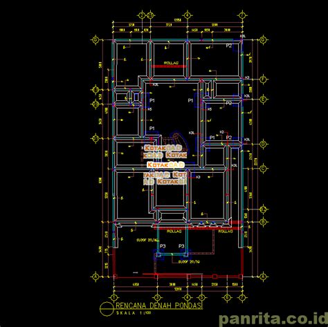 Gambar Rencana Pondasi Dwg Koleksi Gambar