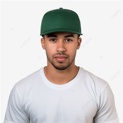 Gorra Verde Usar Sombrero De Hip Hop Modelo Vista Frontal Png Gorra