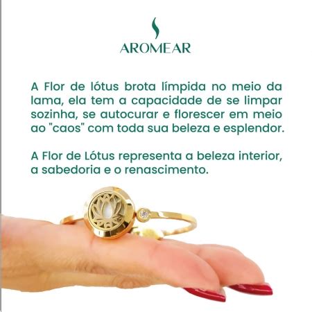 Bracelete Difusor Flor De L Tus Em A O Inoxid Vel Dourado Aromear