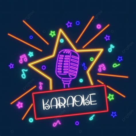 Karaoke Neon PNG Picture, Karaoke Colored Neon Efficiency, Neon, Light ...