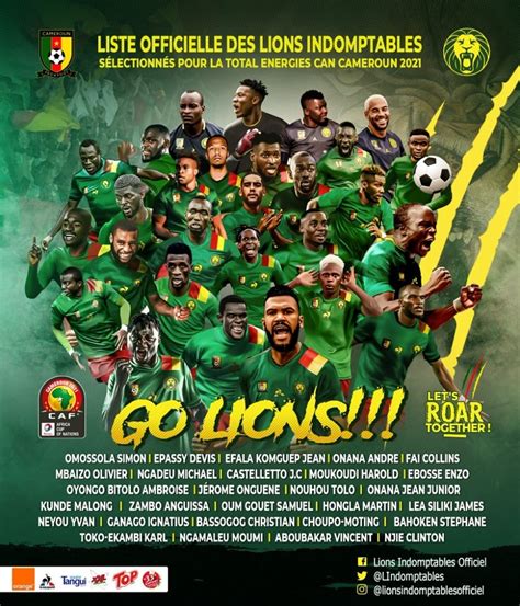 Voici La Liste D Finitive Des Lions Indomptables Pour La Can