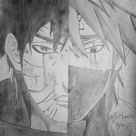 Kakashi and Obito by ManietoDrawing on DeviantArt