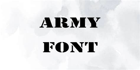 Army Font Free Download