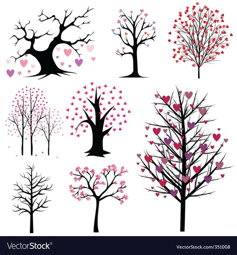 Love Tree Royalty Free Vector Image Vectorstock