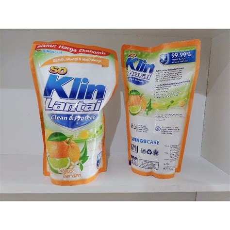 Jual So Klin Lantai Liquid Clean Protect Citrus Garden 700ml Shopee