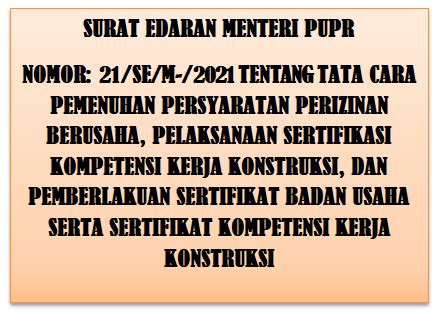 SE MENTERI PUPR NOMOR 21 SE M 2021 TENTANG TATA CARA PEMENUHAN