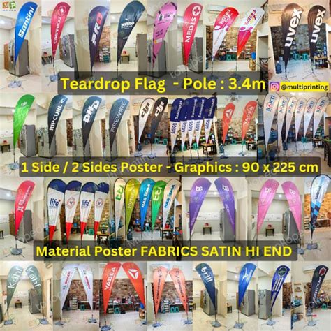 Promo Teardrop Flag 1sisi Teardrop Flag 2 Sisi Teardrop Banner Flag