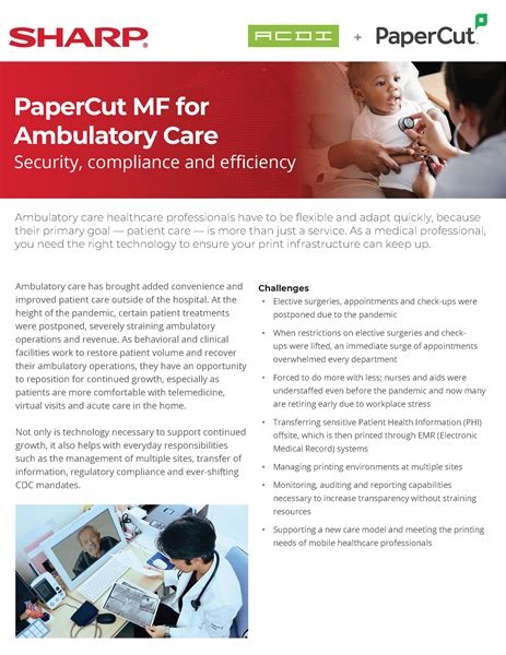 PaperCut MF For Ambulatory Care Copiers Printers Our Branches